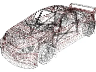 Peugeot 307 WRC (2005) 3D Model preview