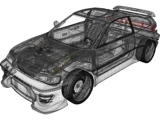 Honda CRX 3D Model preview