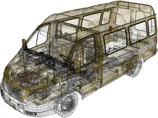 Gaz 3302 Gazel 3D Model preview
