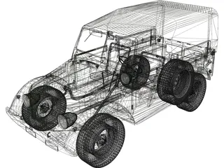 GAZ 69 3D Model preview