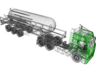 Volvo Carbon Dioxide Truck 3D Model preview