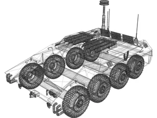 ARV Woodland Tank 3D Model preview