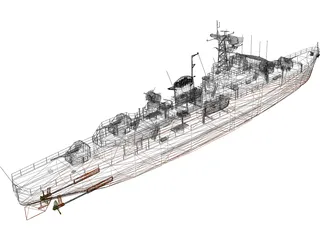 Commandant Riviere Frigate (1964) 3D Model preview