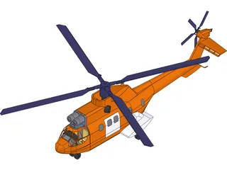 Aerospatiale SA 330 Puma 3D Model preview