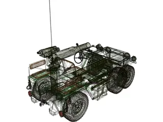 M151 A2 [+Tow Missile Launcher] 3D Model preview