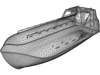 Freefall boat 3D Model preview