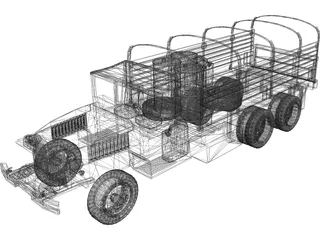 GMC 2.5 Truck 3D Model preview