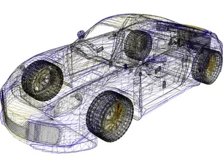 Porsche Cayman S (2006) [Tuned] 3D Model preview