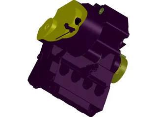 Honda CBR-600RR Engine (2005) 3D Model preview
