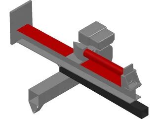 Horizontal/vertical log splitter 3D Model preview