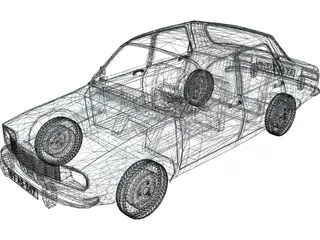 Renault 12 3D Model preview