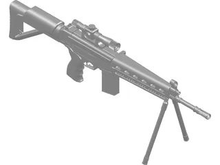 H&K G3 3D Model preview