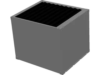 Container 10ft Shipping 3D Model preview