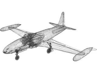 Lockheed F-80 Shooting Star 3D Model preview