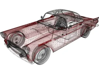 Ford Thunderbird (1955) 3D Model preview
