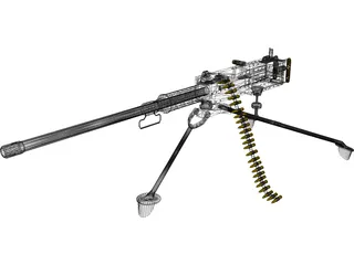 Browning 50 caliber 3D Model preview