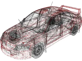 Mitsubishi Lancer Evolution IX 3D Model preview