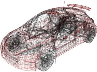 Peugeot 207 3D Model preview