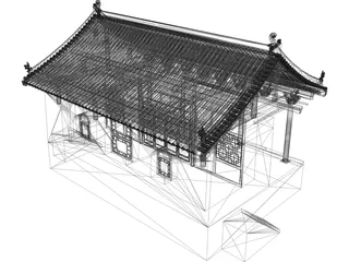 Chinese Ancient Stage 3D Model preview