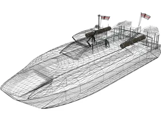 Catamaran 3D Model preview