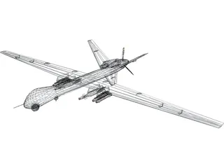 General Atomics MQ-9 Reaper UAV Drone 3D Model preview