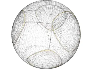 Soccer Ball Adidas Jabulani Official FIFA World Cup 2010 3D Model preview