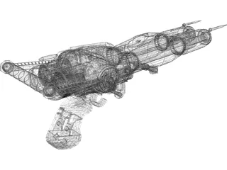 Caster Gun 3D Model preview