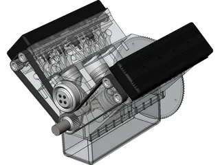 Ferrari 288 GTO Engine 3D Model preview