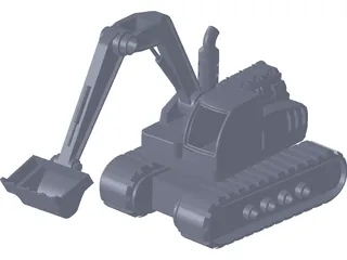 Excavator 3D Model preview