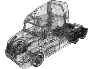 Volvo VNL-670 (2008) 3D Model preview