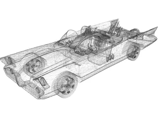 Batmobile (Circa 1966) 3D Model preview