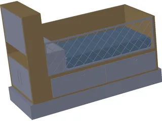 Baby Bed 3D Model preview