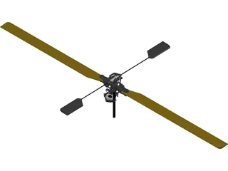 RC Rotorhead Rotorkop Raptor 30 3D Model preview