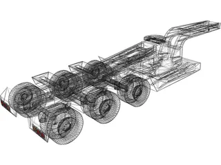 Trailer 5 Axle 3D Model preview