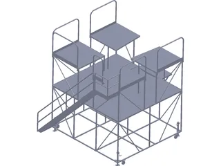 CL-215 Maintenence Scaffold 3D Model preview