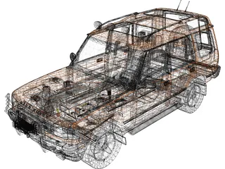 Land Rover Discovery G4 Challenge 3D Model preview