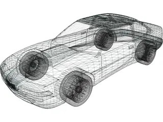 BMW 850i 3D Model preview
