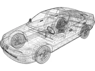 Peugeot 406 3D Model preview