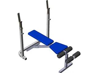 Bench Press 3D Model preview