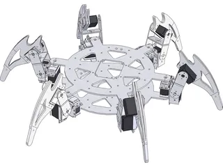 CH3-R 6 Leged Robot 3D Model preview