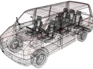 Volkswagen Transporter 3D Model preview