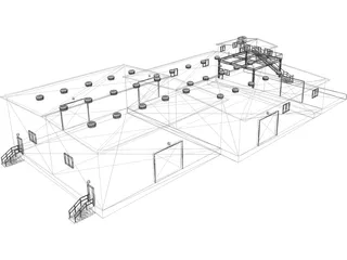 Oil Factory 3D Model preview
