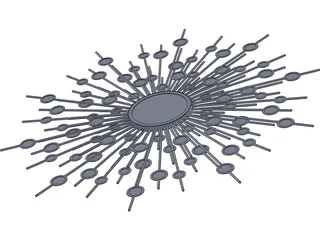 Raindrop Mirror 3D Model preview
