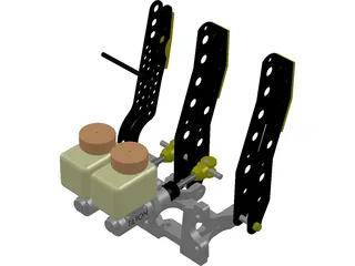 Tilton Floor-Mount Pedal Assembly 3D Model preview