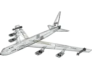 Boeing B-52 Stratofortress 3D Model preview