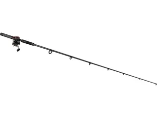 Penn Deep Sea Fishing Rod Reel Combo 3D Model preview