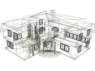 Country House 3D Model preview