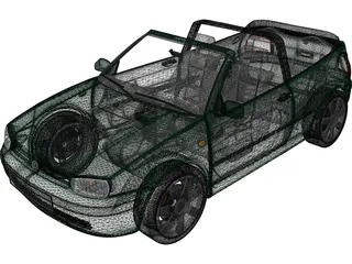 Volkswagen Golf Cabrio 3D Model preview