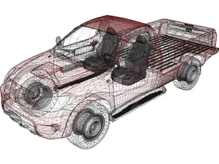 Toyota Hilux Regular Cab 3D Model preview