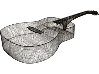 Taquamine Acoustic Guitar 3D Model preview